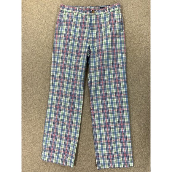 Vineyard Vines Other - Vineyard Vines100% Cotton Plaid Casual Pants (Boy's Size 18)‎ Blue